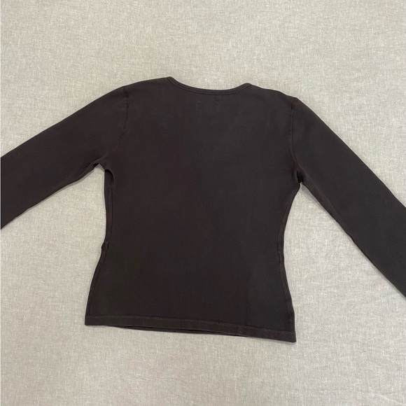 Patagonia Brown Wrap Tie V-neck Casual Long Sleeves Cardigan Top Size M - Picture 2 of 10